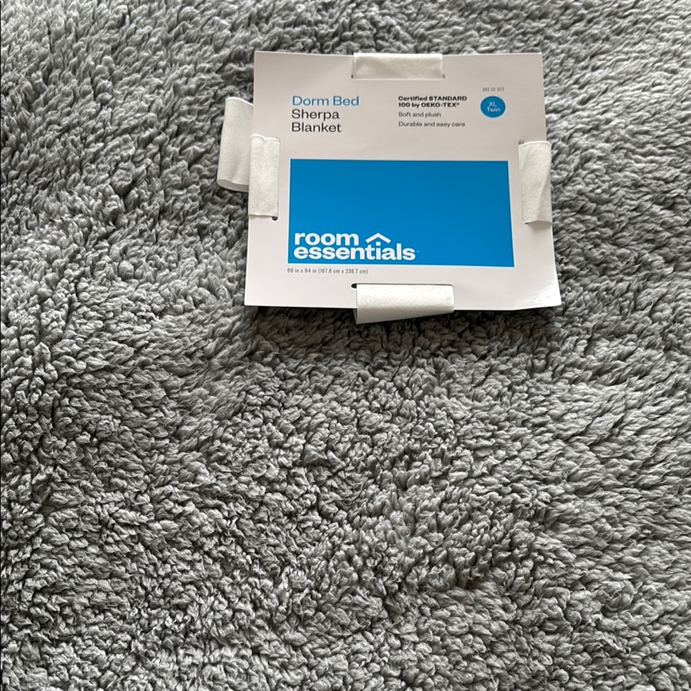 Room Essentials Gray Sherpa Blanket